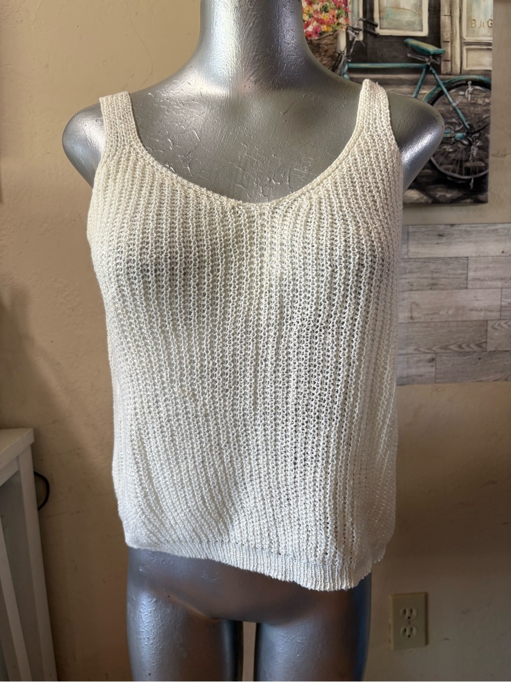 debut Cream Knit Tank Top